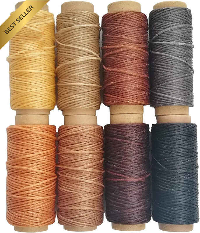 264 Yards 150D Leather Sewing Waxed Thread Cord for Leather Craft DIY 1Mm Diamet