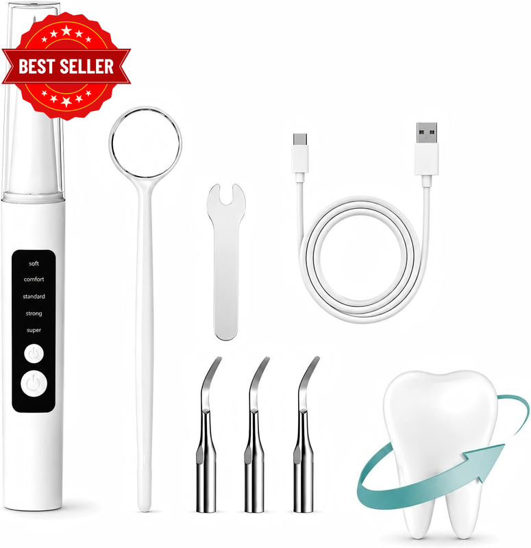 Ultrasonic Tooth Cleaner-Plaque Remover for Teeth, Tartar Remover for Teeth, Den