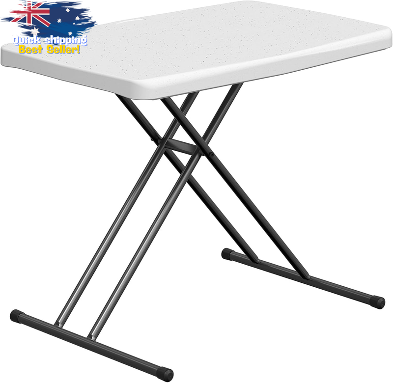 30" Folding Table, 3-Level Adjustable Portable Desk for Home & Camping
