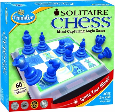 THINKFUN SOLITAIRE CHESS LOGIC GAME (2010) COMPLETE Portable HTF