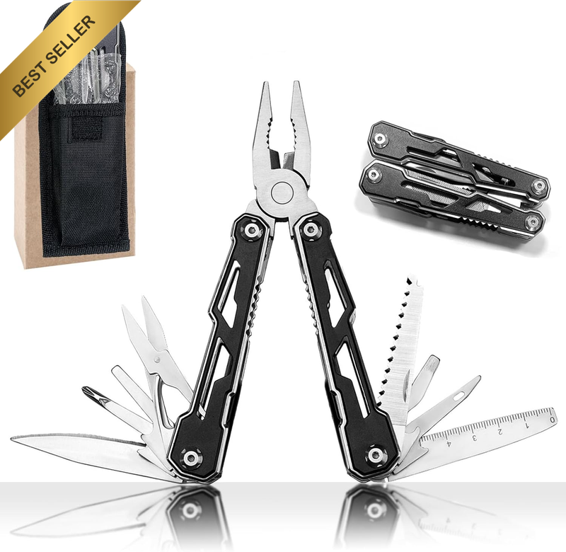 16-in-1 Folding Stainless Steel Multi-Tool Pliers Scissors Knife