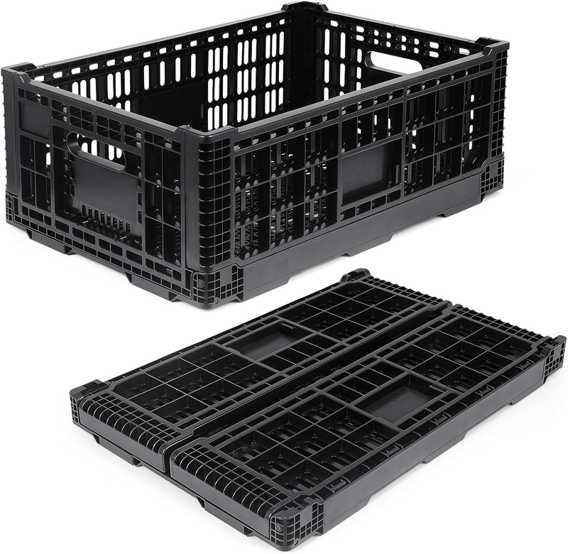 Collapsible Milk Crate, 52L Milk Crates Heavy Duty, Collapsible
