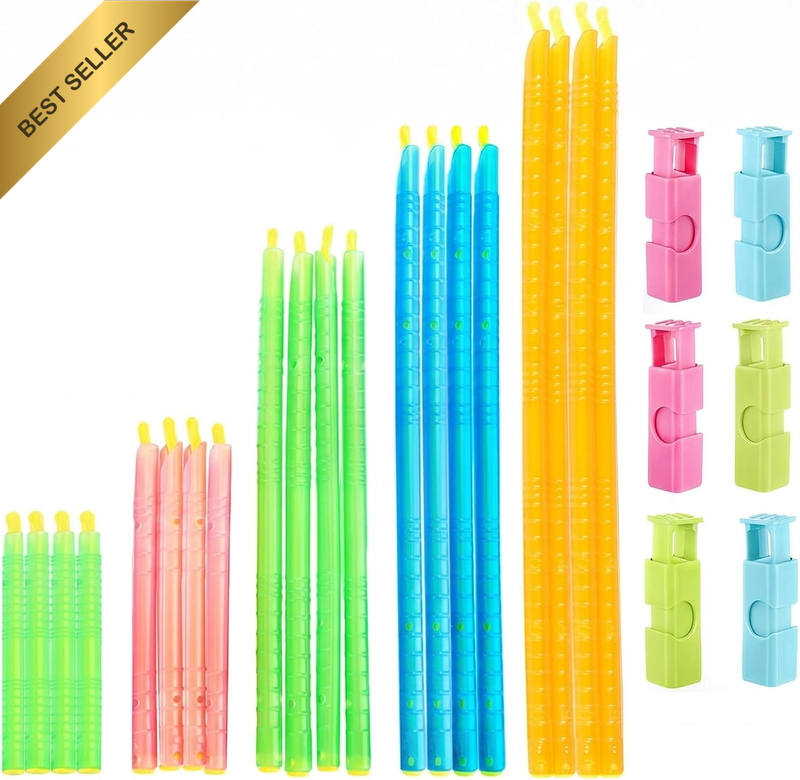 26 Pcs Food Bag Sealer Sticks & Bread Clips, Airtight for Snack Bags | PP Plasti