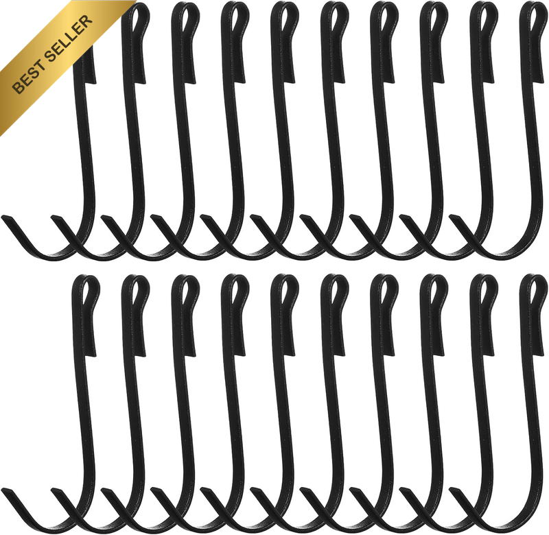 20 Pcs Shelf Hooks Grid Wall Hooks for Wire Shelving Accessories Stainless Steel