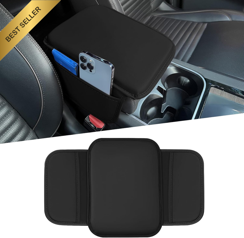 Car Center Console Cover, Armrest Cover for Car, Microfiber Leather Vehicle Armr