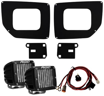 RIGID Fog Light Kit DOT SAE D-Series LED Lights for 15-19 GMC Sierra 2500 3500