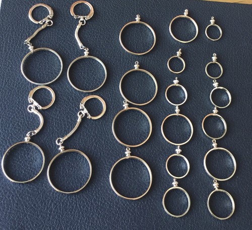 20pc COIN HOLDER BEZELS FOR SILVER DOLLARS KENNEDY QUARTERS DIME NICKEL PENDANTS