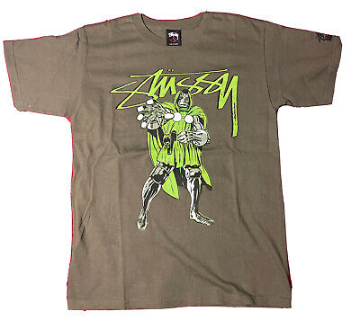 Stussy x Marvel t Shirt Dr Doom Olive Green Size Small Stussy x Marvel t Shirt Dr Doom Olive Green Size Small