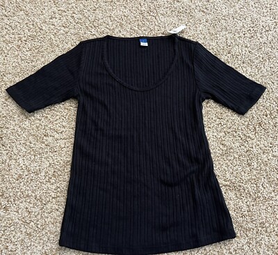 Old Navy Women s Short Sleeve T- Shirt Black Size Small NWT