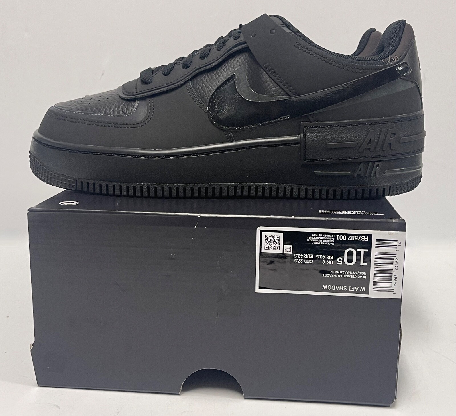 nike air force 1 shadow black womens