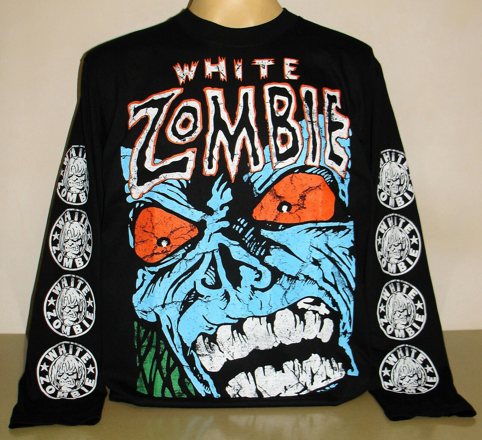 White Zombie Long Sleeve T-Shirt Size S M L XL 2XL 3XL Heavy White Zombie Long Sleeve T-Shirt Size S M L XL 2XL 3XL Heavy
