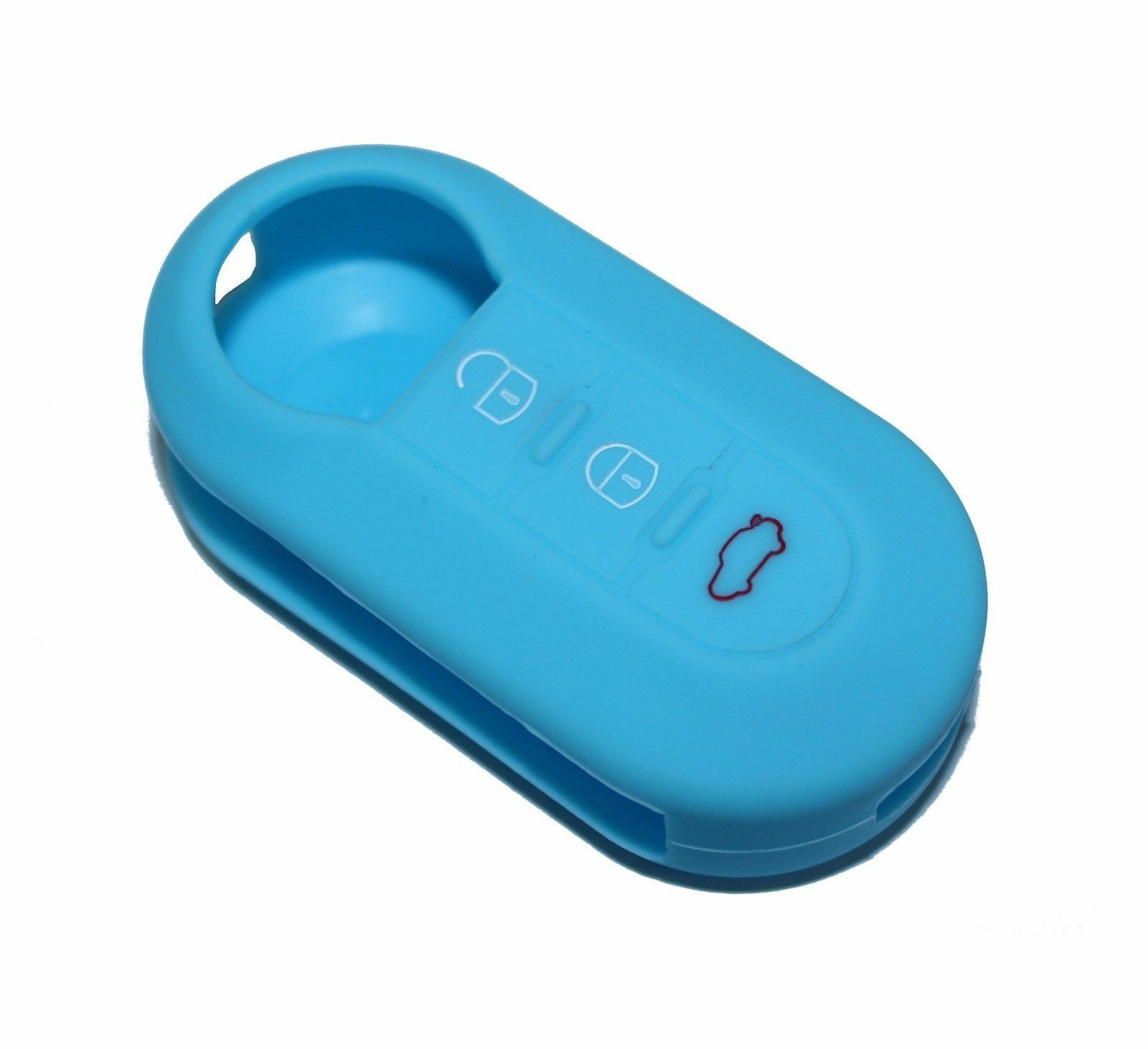 Cover Chiave Guscio Fiat 500 Punto Evo Panda Bravo Telecomando 3 Tasti Azzurra