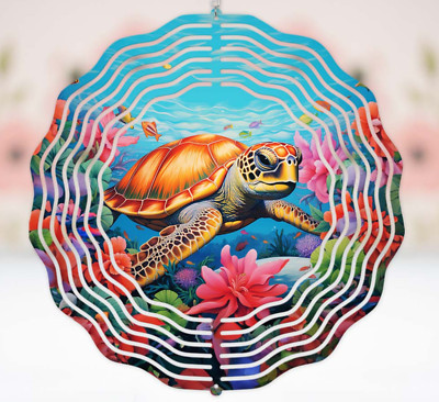 Sea Turtle 10'' Wind Spinner Handmade