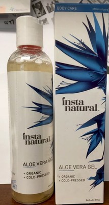 Insta Natural 8 oz /240 ml Aloe Vera Gel Organic Cold Pressed NIB