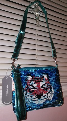 Adorable Tiger Sequin Bag Removable Handles So Cute!