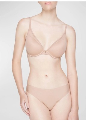 Third Love 24/7 Classic Uplift Plunge Bra 32b - Beige- removable pushup pads