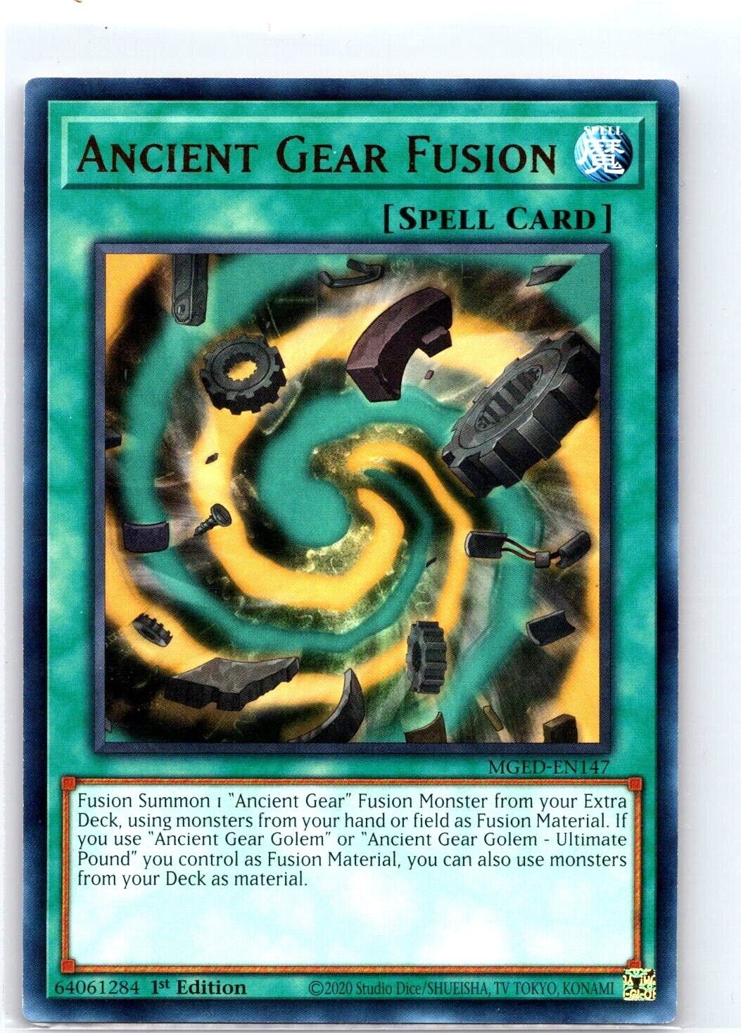 A023 YUGIOH SPELL CARDS ANCIENT GEAR FUSION MGED-EN147 | eBay A023 YUGIOH SPELL CARDS ANCIENT GEAR FUSION MGED-EN147 | eBay