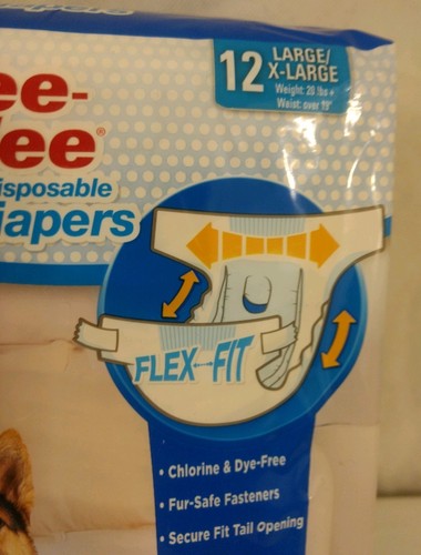 Wee Wee Disposable Dog Diapers Size L/XL 12 Count