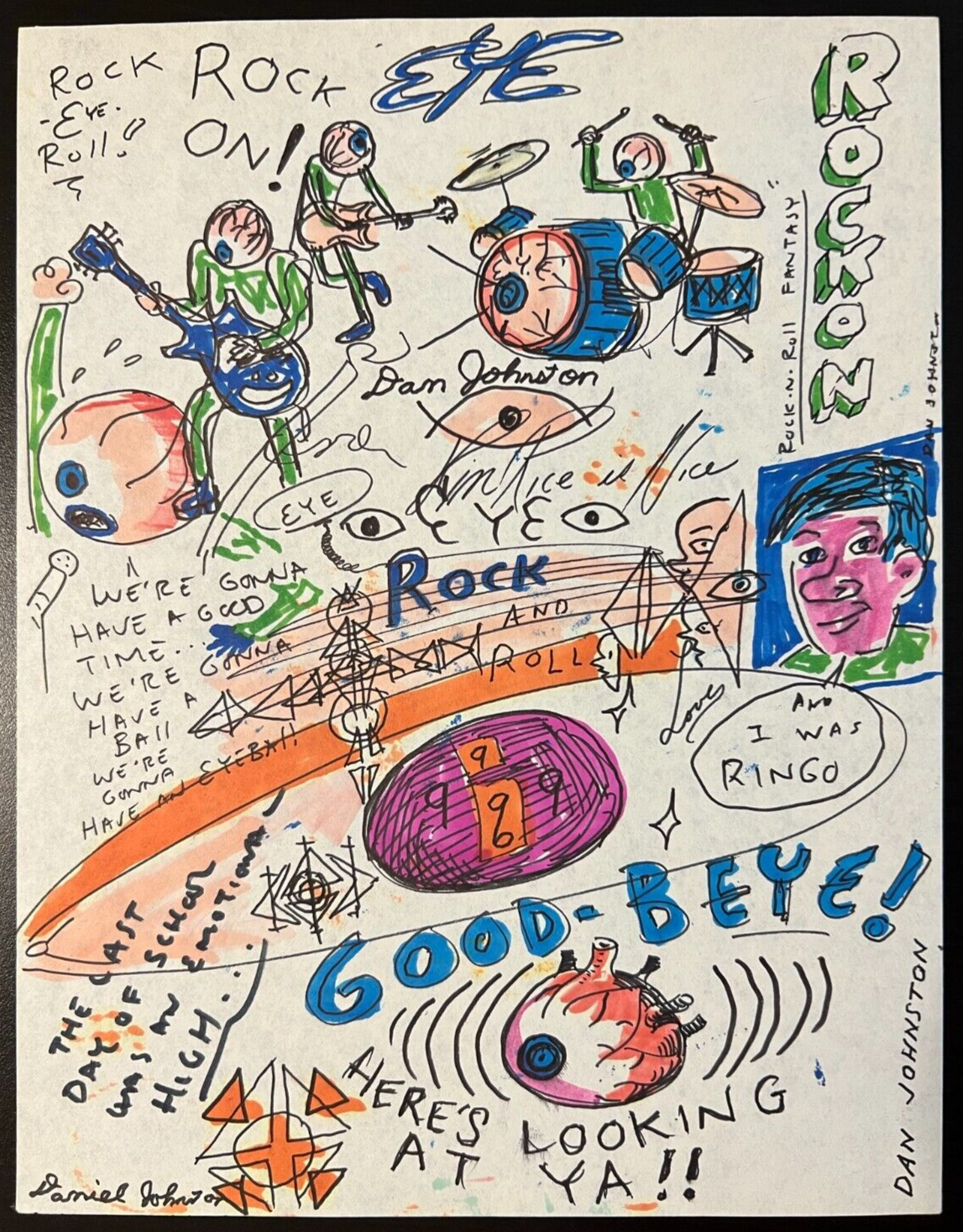 Daniel Johnston 1980's Original Art Daniel Johnston 1980's Original Art