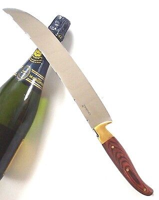 Laguiole Champagner-Säbel XXL Sabre Knife Sektflaschenöffner in Holz-Schatulle 