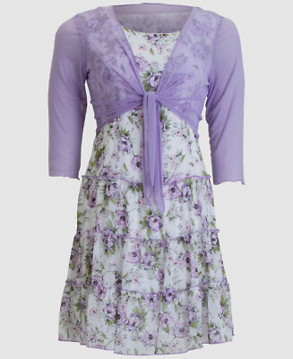 $89 Connected Women's White Floral-Printed 2-Piece Jacket Dress Size US 12