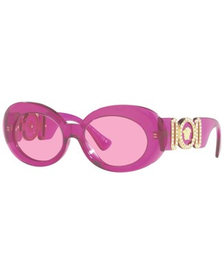 Pre-owned Versace Ve4426bu-5334-5-54 Pink Sunglasses
