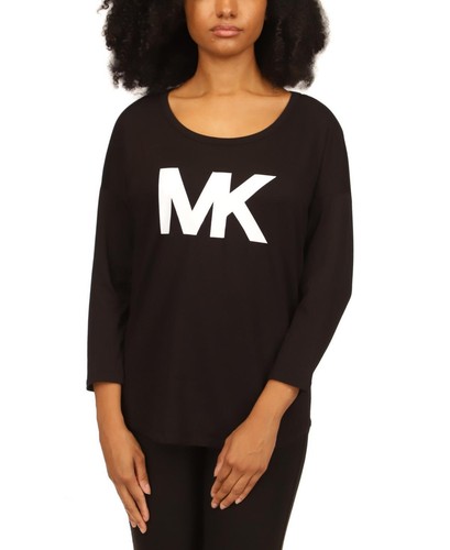 

Женская футболка с круглым вырезом и логотипом Michael Michael Kors, черная, размер, Black