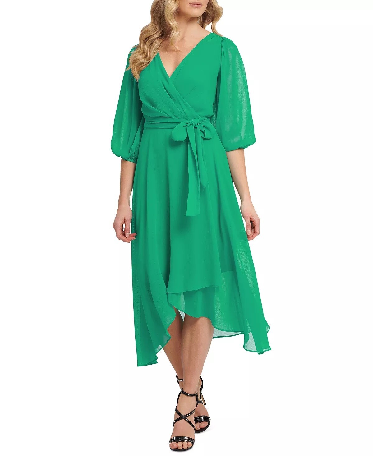 新作セール DKNY ワンピース マキシ Satin Long Wrap Dress DKNY Womens Satin Long Wrap Dress Blue 10 at Amazon Women's