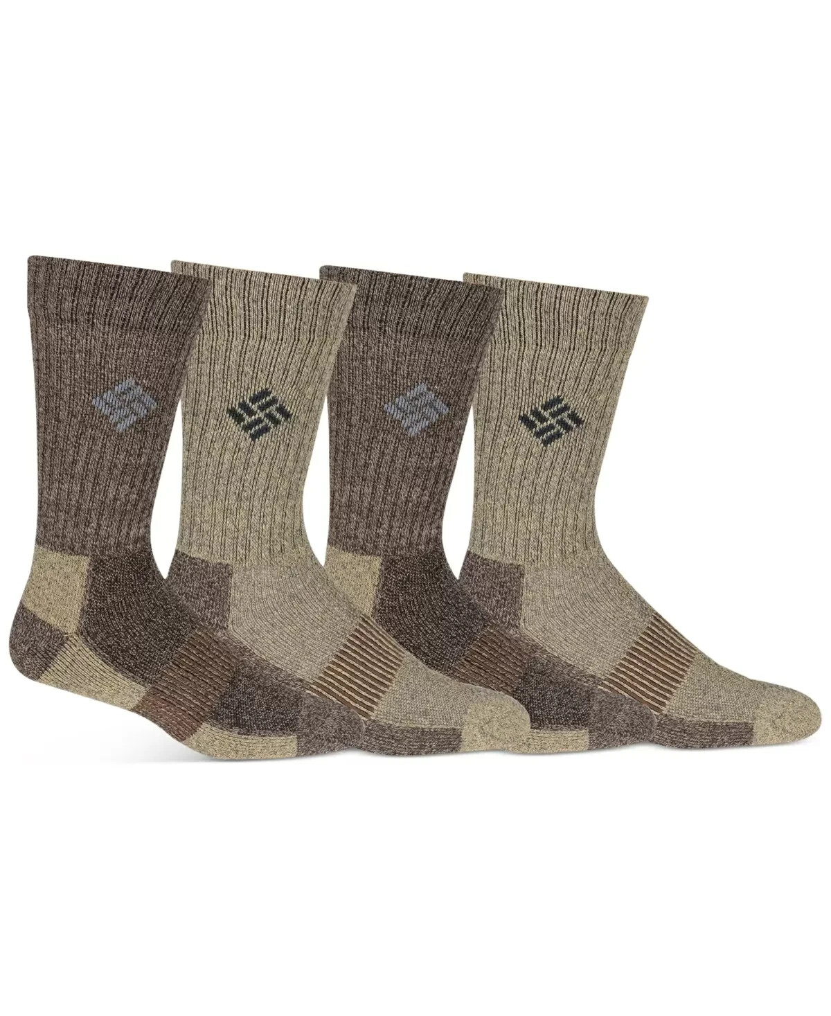 4 Pair NWT COLUMBIA Men's Moisture Control Crew Boot Socks 6-12