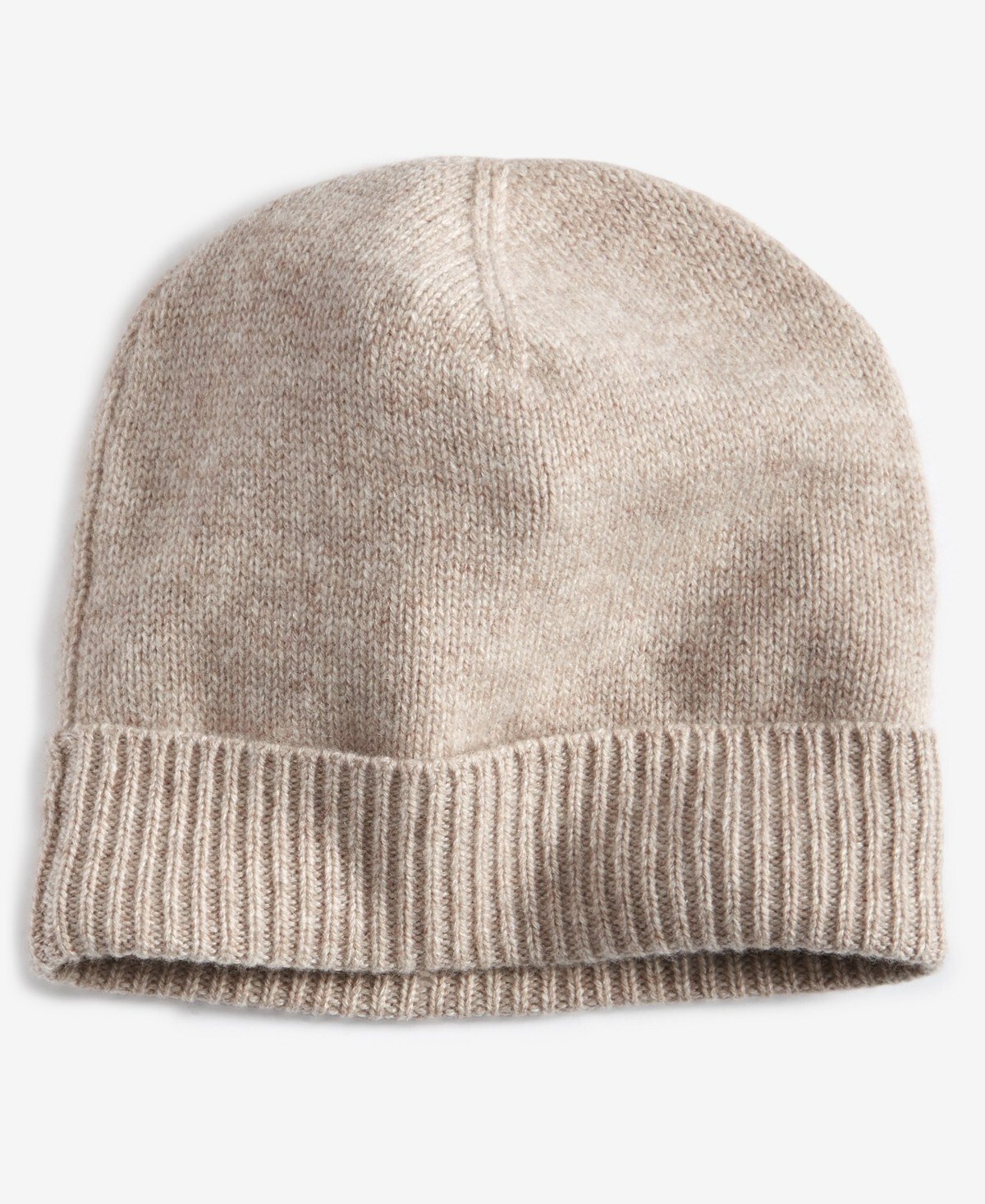 Charter Club 100% Cashmere Cuffed Beanie Women's One Size Taupe Heather - Picture 1 of 14