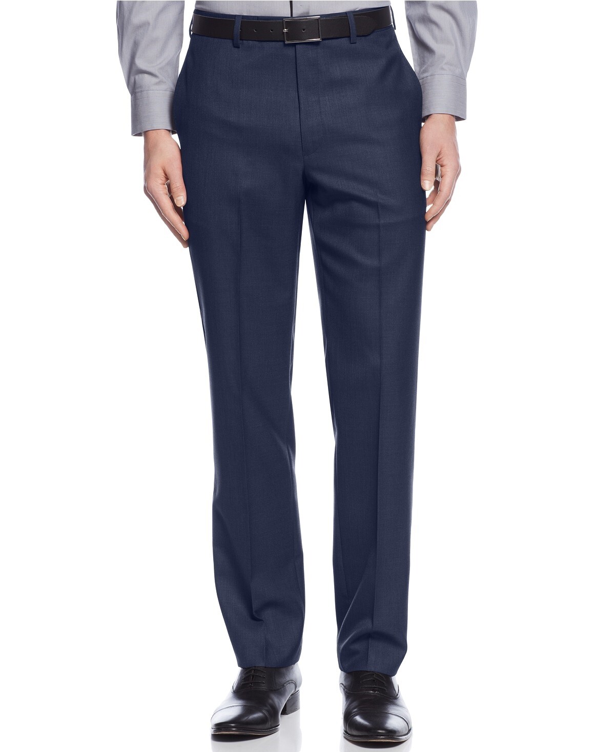 CALVIN KLEIN 134979 Men's Blue Slim-Fit Solid Dress Pants Sz 34