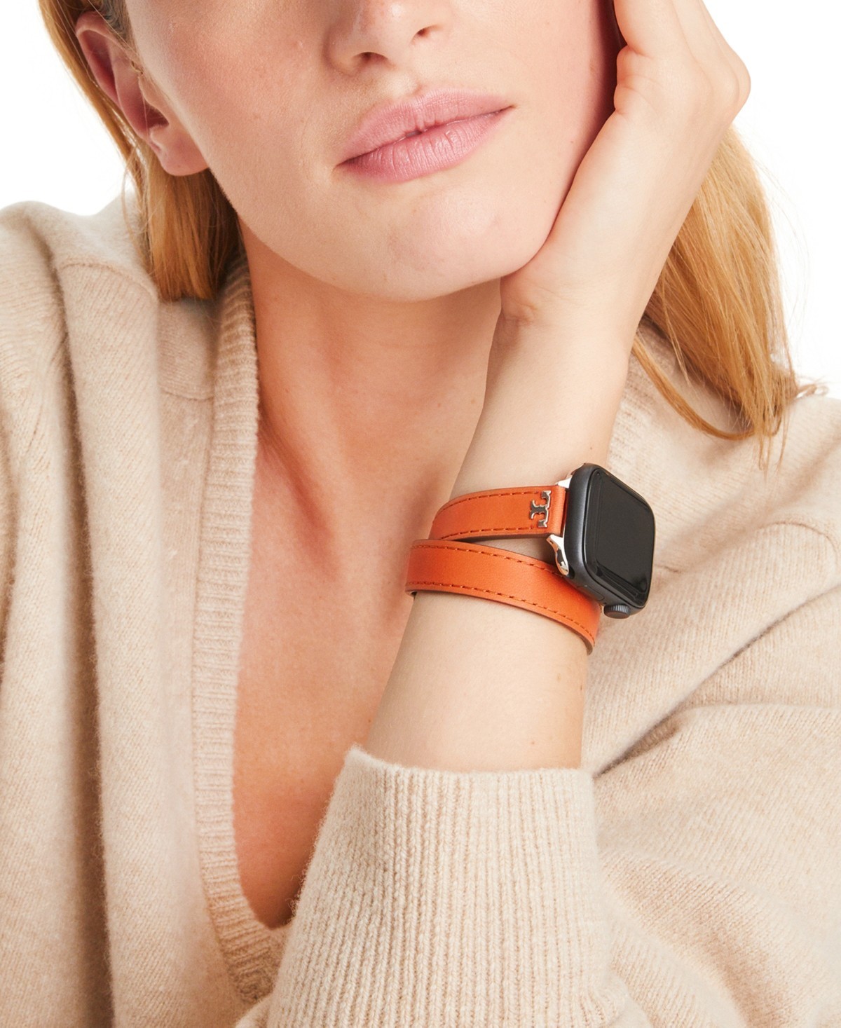Tory Burch＊MCGRAW BAND APPLE WATCH バンド 38mm・40mm＊送込 NEW✓ Tory Burch McGraw Pink Leather 38 40 41 mm Apple Watch