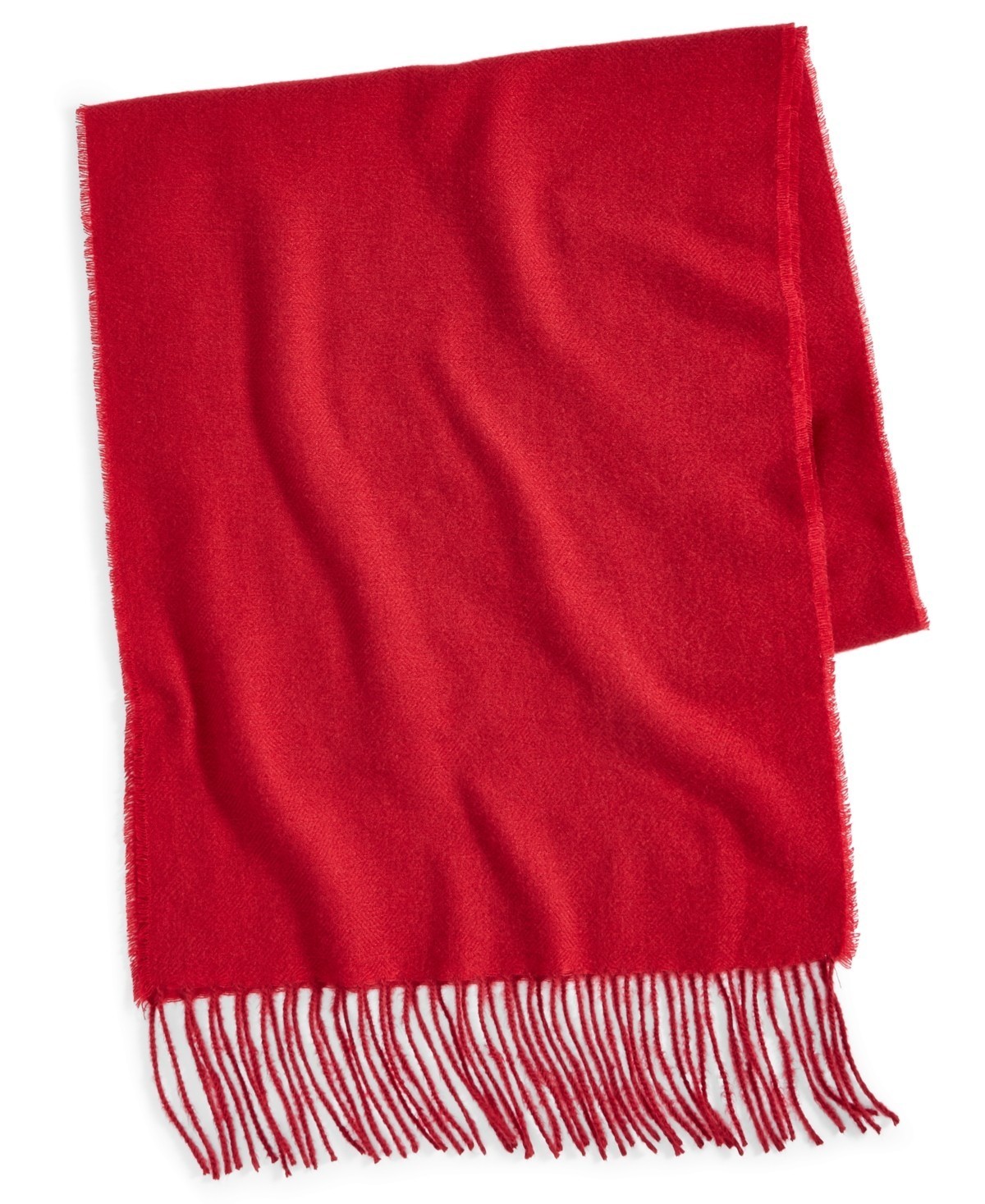 Style & Co Fringe Detail Solid Soft Wrap One Size Red - Picture 1 of 12
