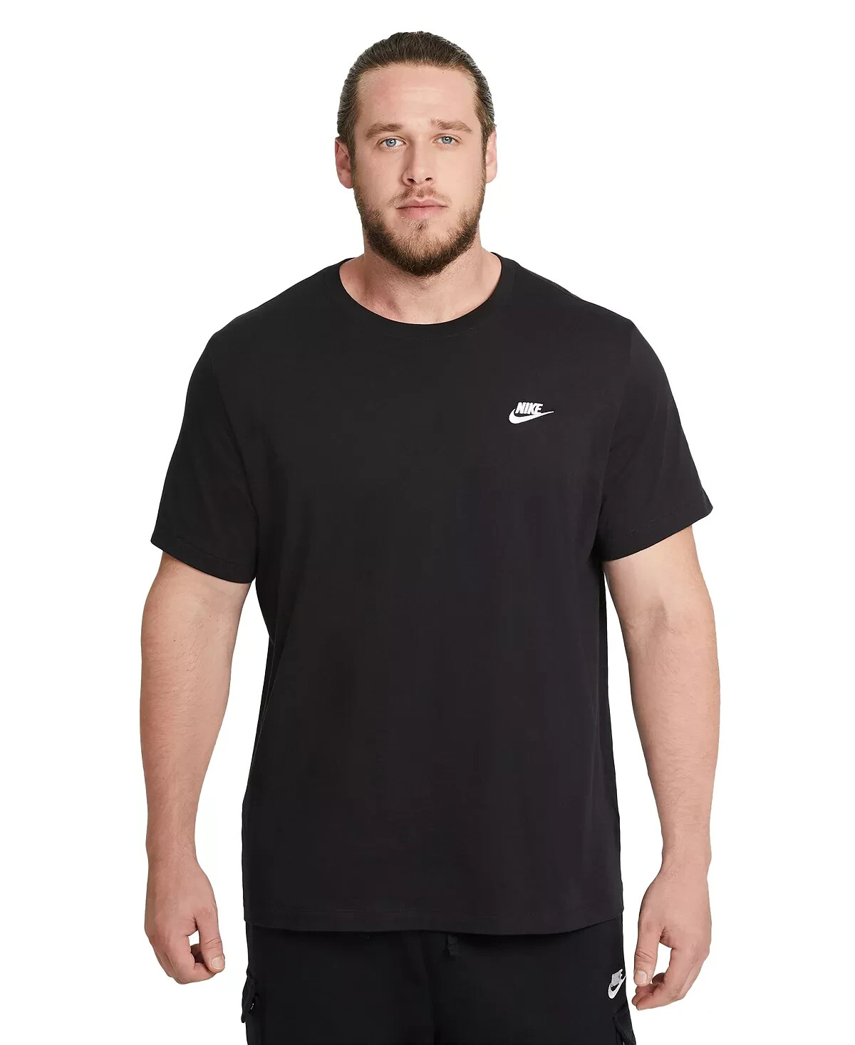 NIKE Men's Sportswear Club T-Shirt Black/ White/ Dark Grey