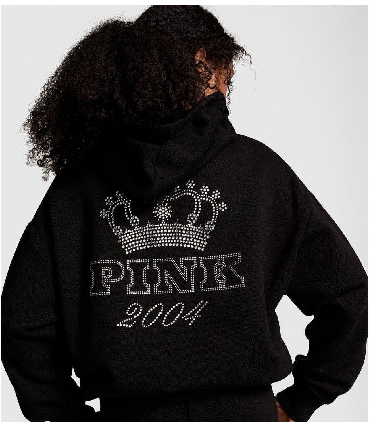 VS PINK FULL ZIP HOODIE IN PURE BLACK BLING IN LIMITED EDITION SIZES ALL SIZES VS PINK FULL ZIP HOODIE IN PURE BLACK BLING IN LIMITED EDITION SIZES ALL SIZES
