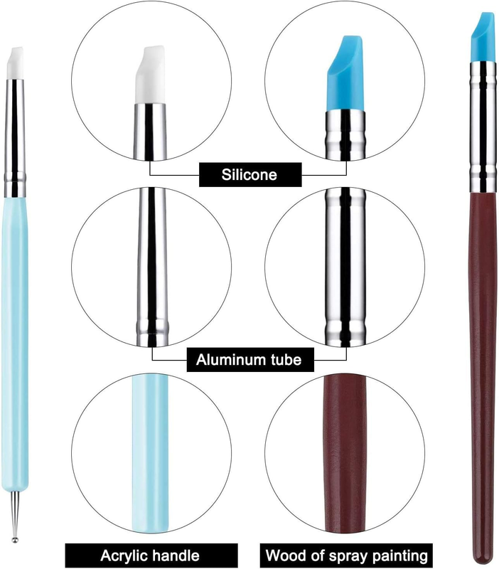 10 PCS Silicone Clay Sculpting Tool,Modeling Dotting Tool& Pottery Craft,Silicon