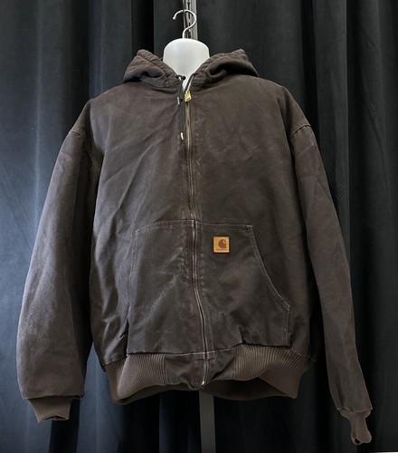 Carhartt J130-M ブラウンジャケット Mサイズ Carhartt J130 Jacket Hooded Dark Brown Size 4XL VERY THICK