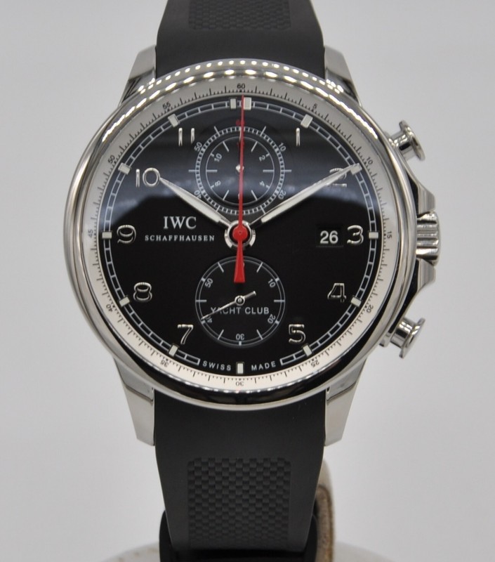 IWC Portuguese Yacht Club Chronograph Steel Black 45mm IW390204 Rubber