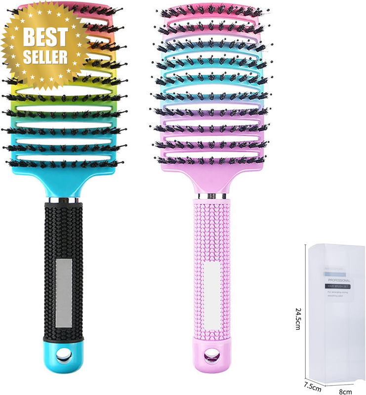 2Pcs Sensory Space Detangling Hairbrush, Magical Brush Detangler, Detangler Bris