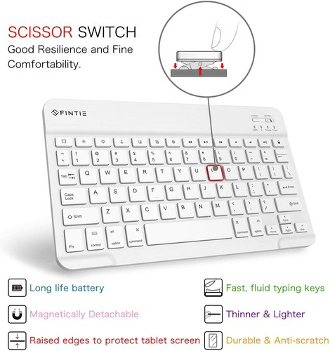 Bluetooth Keyboard Case for iPad 9th Gen (2021) 10.2 inch Folio Stand Back Cover