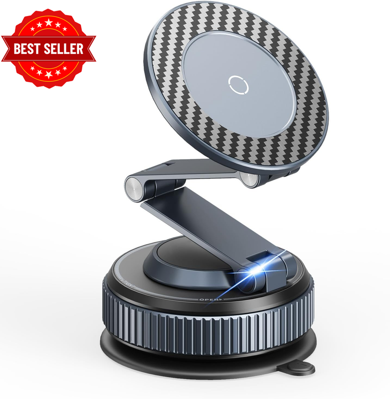 Magnetic Car Phone Holder Aluminum Alloy 360° 3-Axis Adjustable