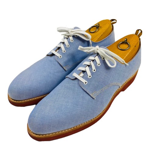 靴 BLACK FLEECE Brooks Brothers Saddle Shoe Brooks Brothers Black Fleece Thom Browne Leather Blue Canvas