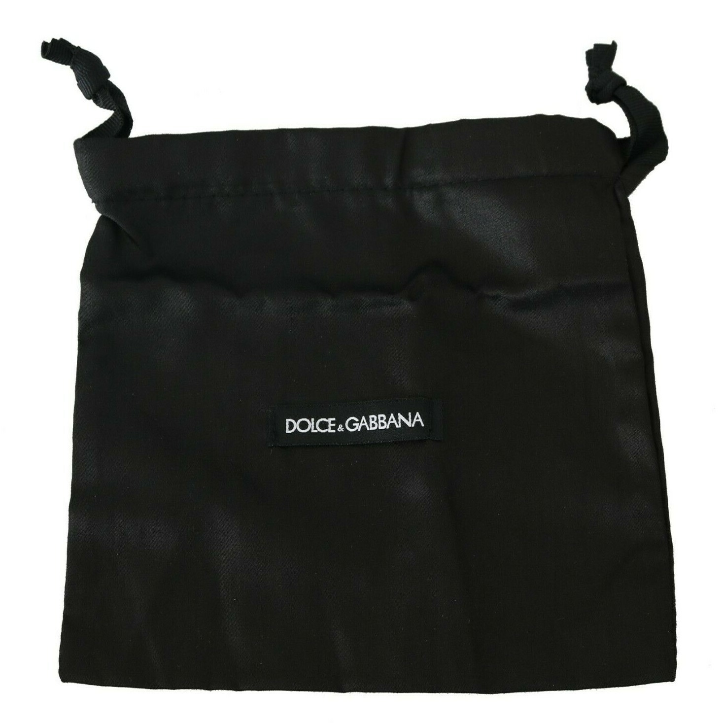 

DOLCE - GABBANA Сумка-пылесборник из хлопка, черная, на шнурке, маленькая, 20см x 20см, Черный