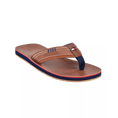 Tommy Hilfiger Men's Destino Flip Flop Sandals Medium Brown NWB Shelf-A108