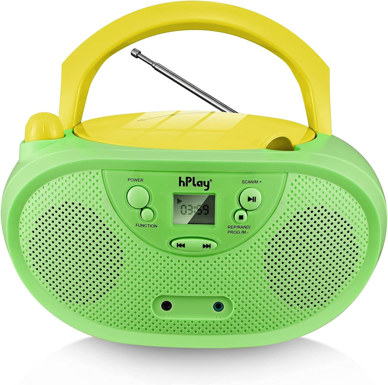 Hplay Gummy GC04 Portable CD Player Boombox with AM FM Stereo Radio Kids CD Play