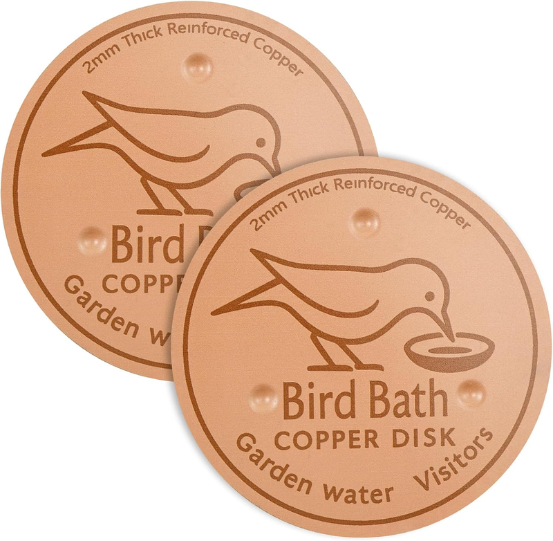 2Pcs Delicate Bird Bath Copper Disk, Universal Practical Bird Bath Purification