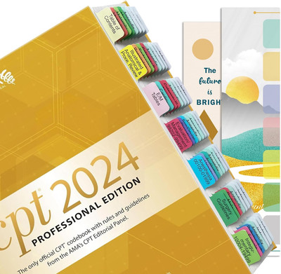 Index Tabs for CPT 2024 Professional Edition (AMA), Upgraded 60 Book Tabs, Color