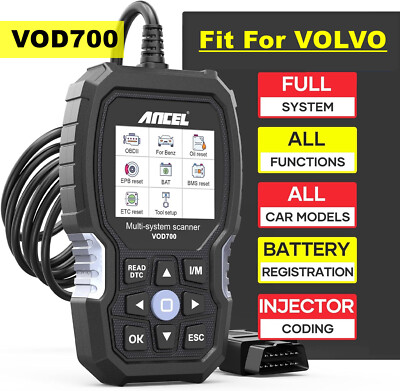ANCEL VOD700 Fits for Volvo Car All System Diagnostic OBD2 Scanner Code Reader