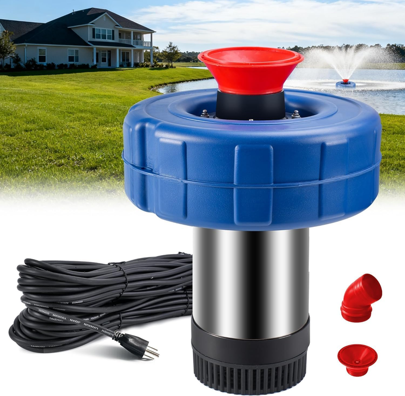 15000 GPH Pond Fountain Aerator - Fully Automatic 220-250V,750W (1HP) Floating F