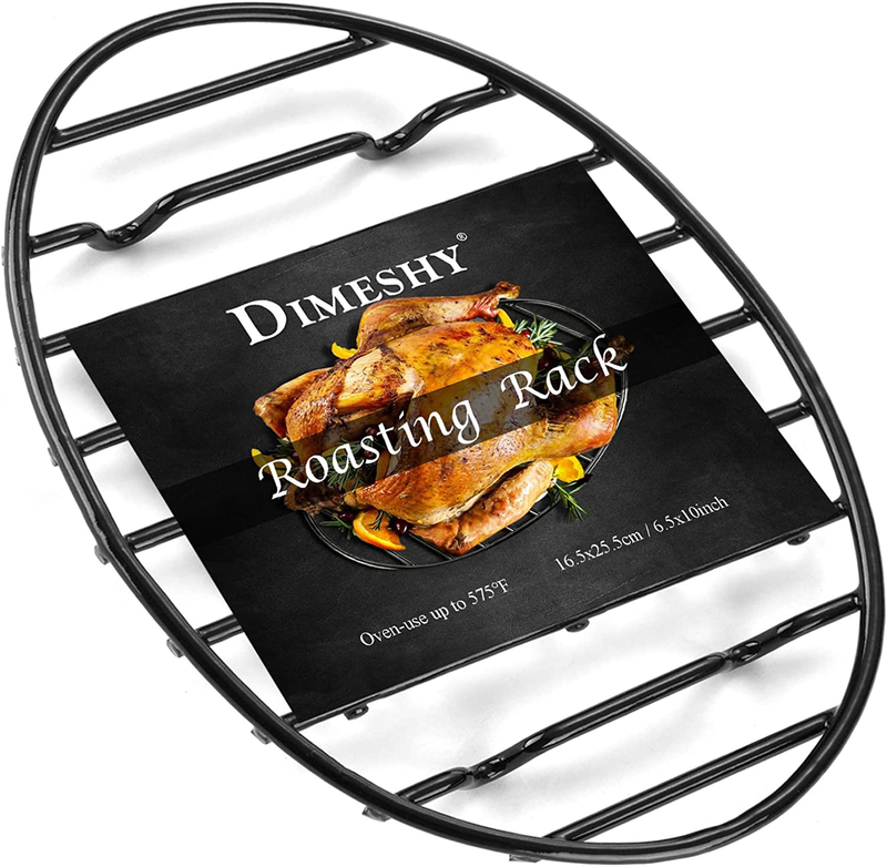 Roasting Rack, Black with Integrated Feet, Enamel Finished,